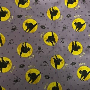 Disney Hocus Pocus Binx Fabric, 100% cotton, 45 inches wide, 1.5 yards, NWOT